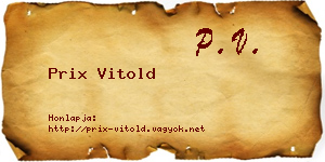 Prix Vitold névjegykártya